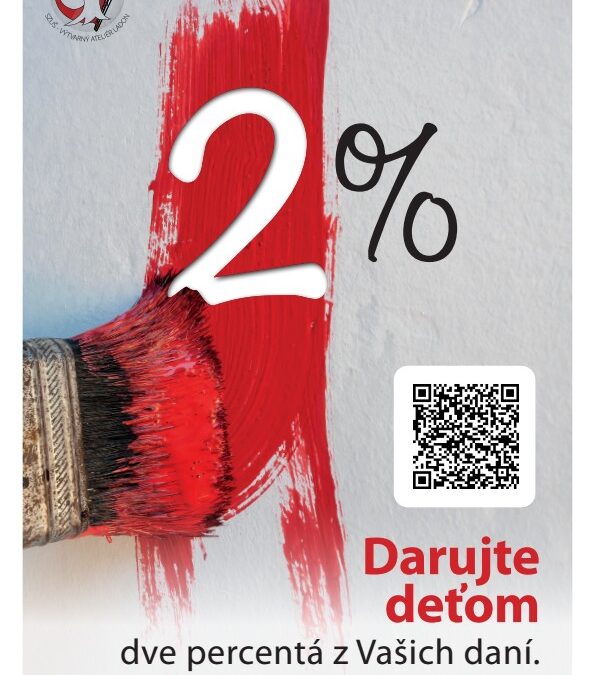 Dve percentá daní pre SZUŠ Ateliér LADON